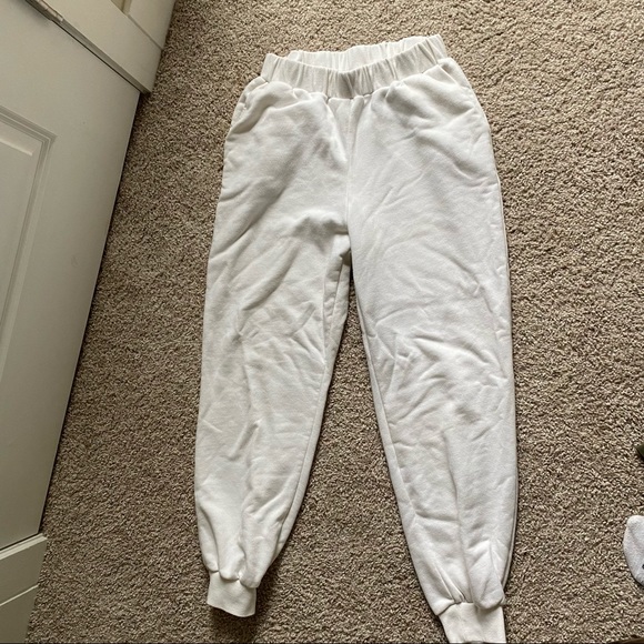 White Comfy Joggers - Picture 1 of 1